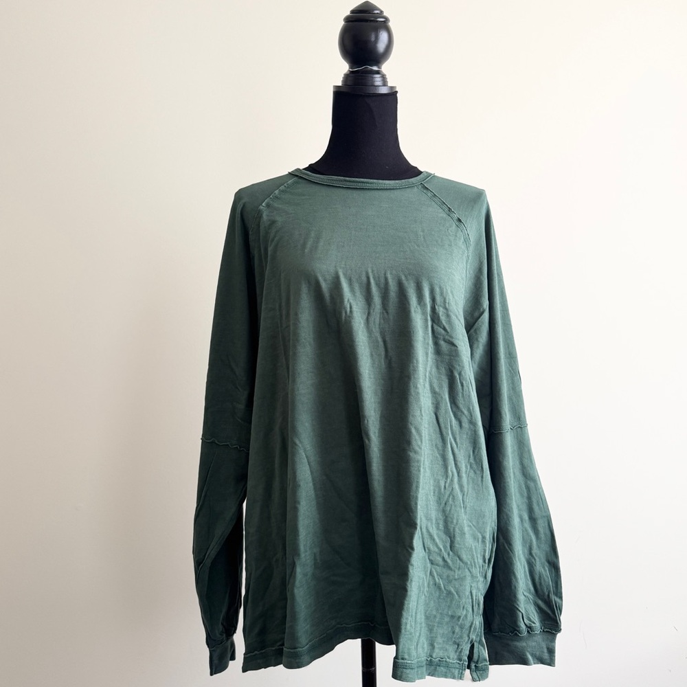 Aerie Cozy Long Sleeve Oversized Boyfriend T-Shirt
